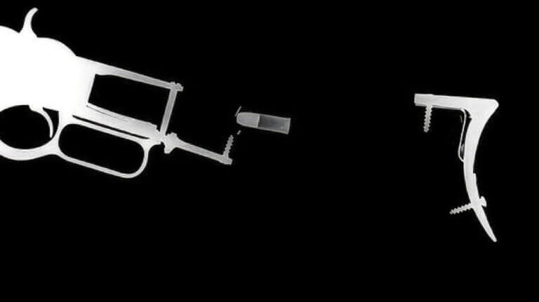x-ray of the forgotten 1873 winchester rifle found at great basin national park in nevada