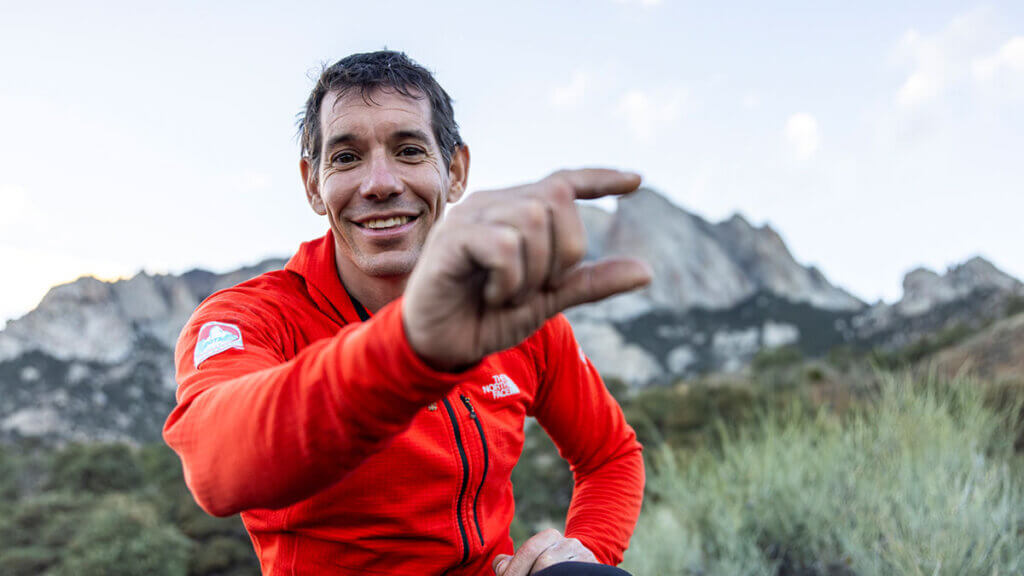 alex honnold at wild granites in nevada as part of get a little out there with alex honnold