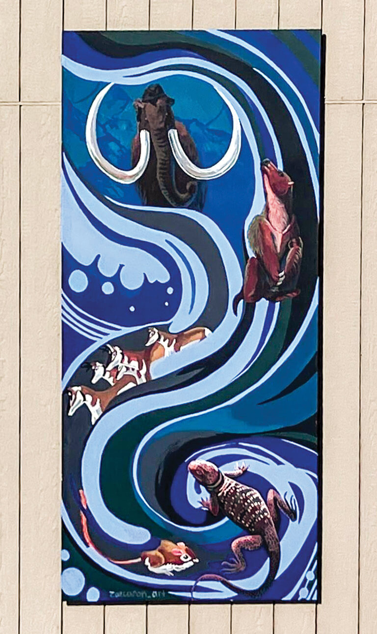 Gerlach Mural The Flow of Time by Zoe Caron