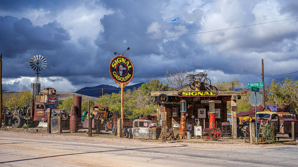 An old gas station in Goodsprings Nevada in a photo by Dinorah Arambula
