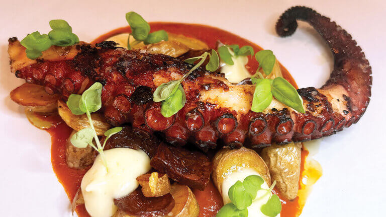 spanish octopus at la condesa eatery in reno nevada