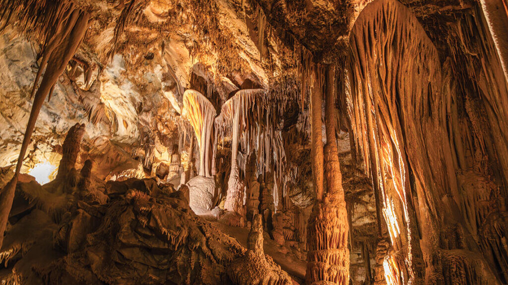 parachute shield formations inside lehman caves at great basin national park in nevada