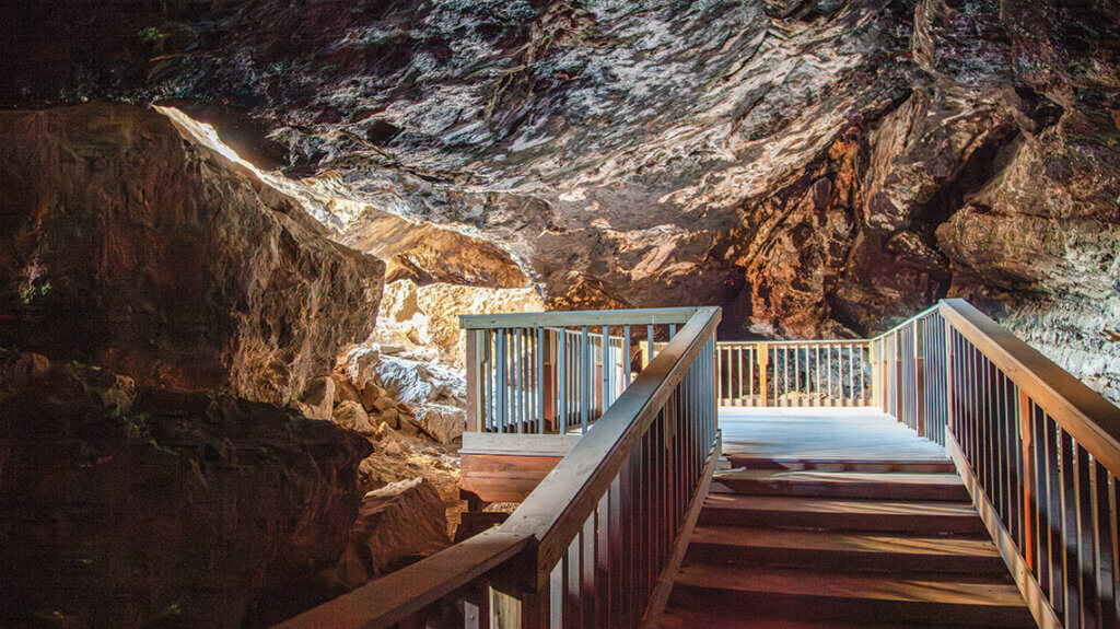 Inside lovelock cave in nevada
