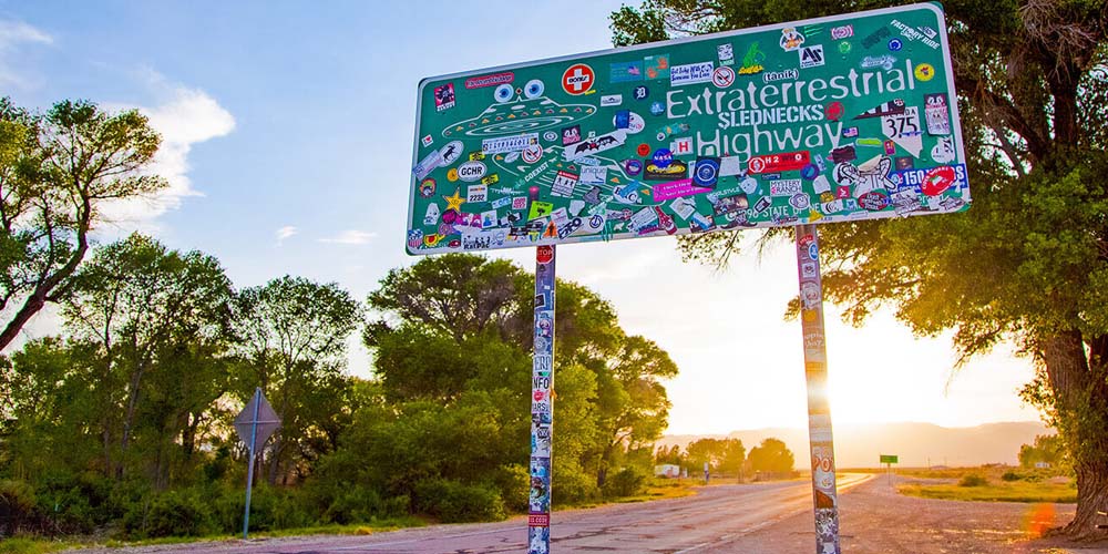 extraterrestrial highway road sign