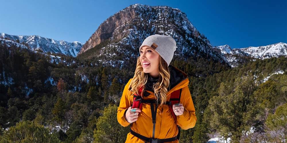 hiker at mount charleston