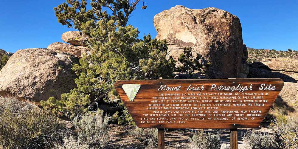 petroglyphs at mount irish wilderness area