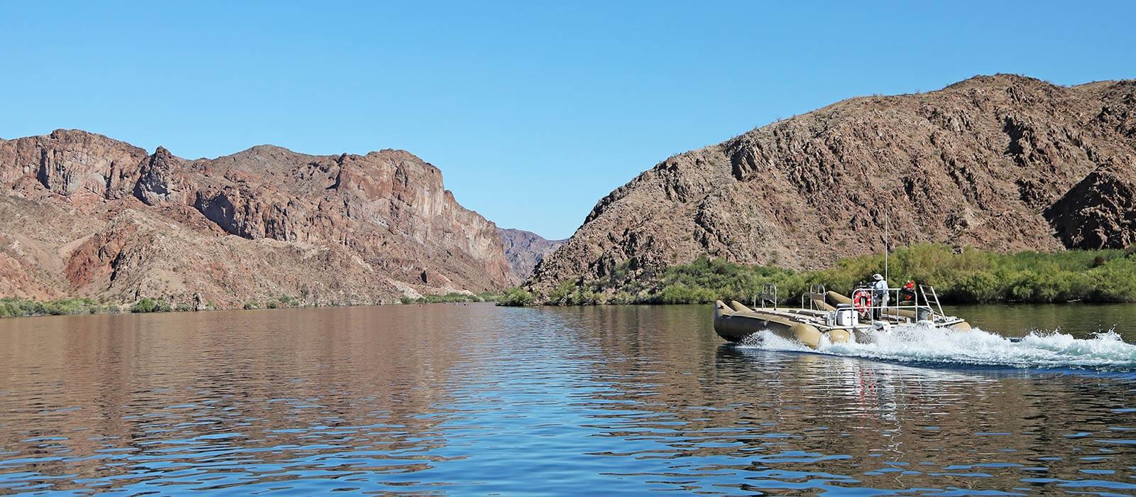 guided rafting tour on the colorado river near boulder city nevada