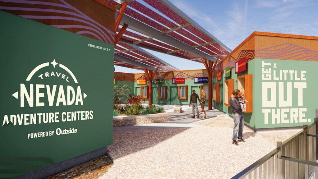 mockup of the travel nevada adventure center in boulder city nevada