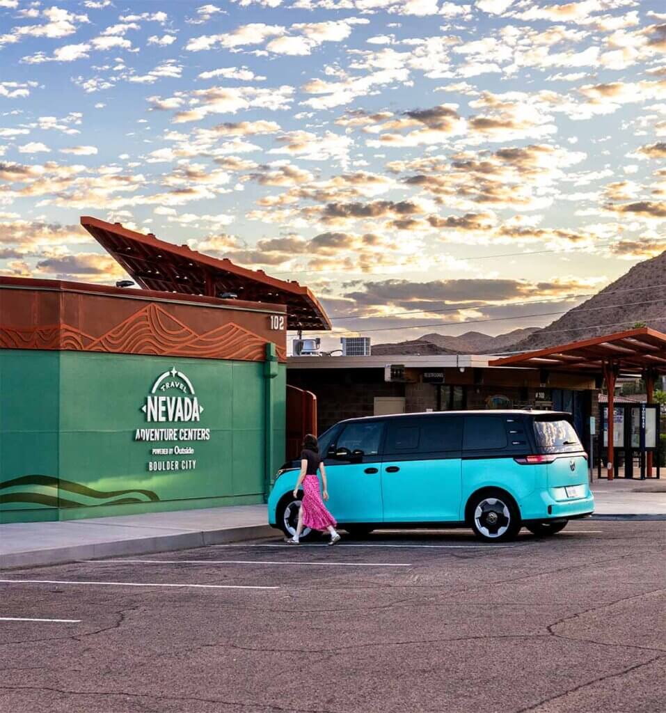 woman at adventure center in boulder city